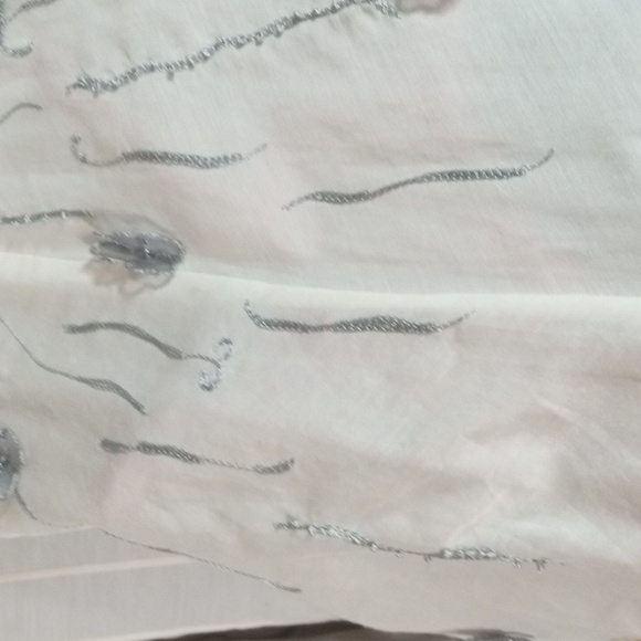 PERUVIAN COLLECTION,Elegant Cream Skirt, COTTON, Silk, Boho, Festival, Vacation - Picture 2 of 6